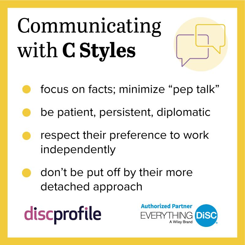 Communication with DiSC C styles