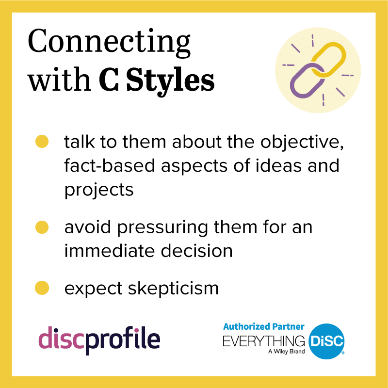 Connecting with DiSC C styles