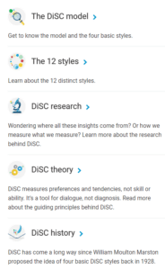 Discology section of Everything DiSC on Catalyst