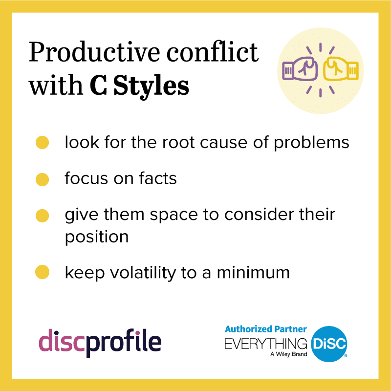 Productive conflict with DiSC C styles