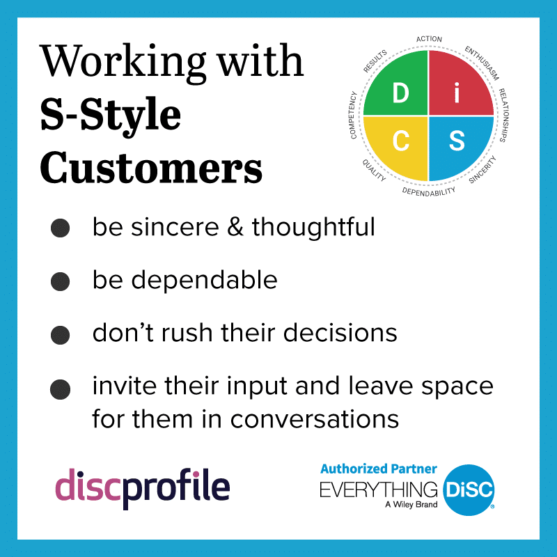 Working with S-style customers