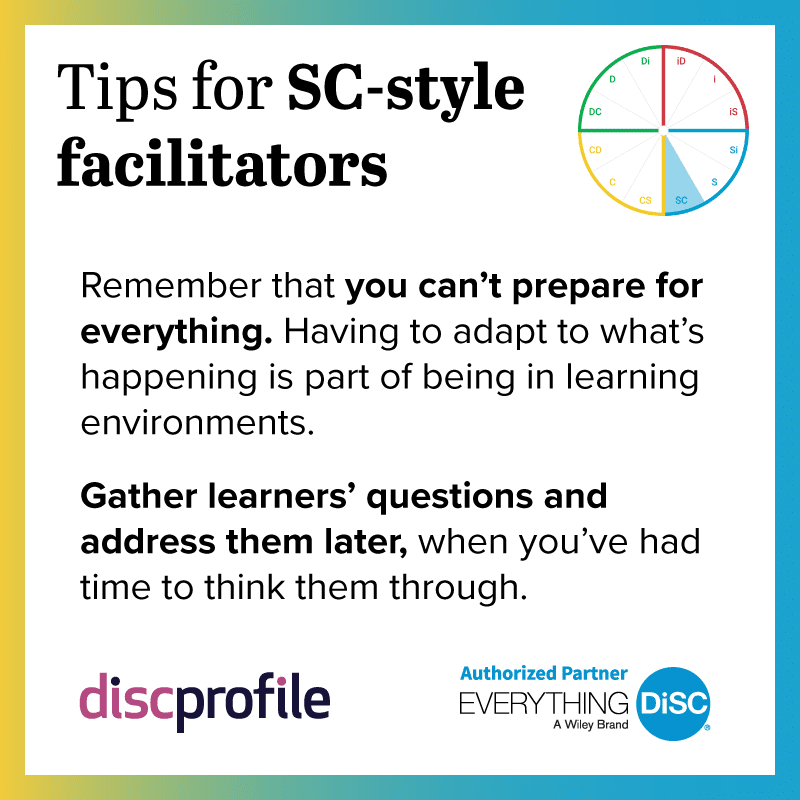 Tips for SC-style facilitators